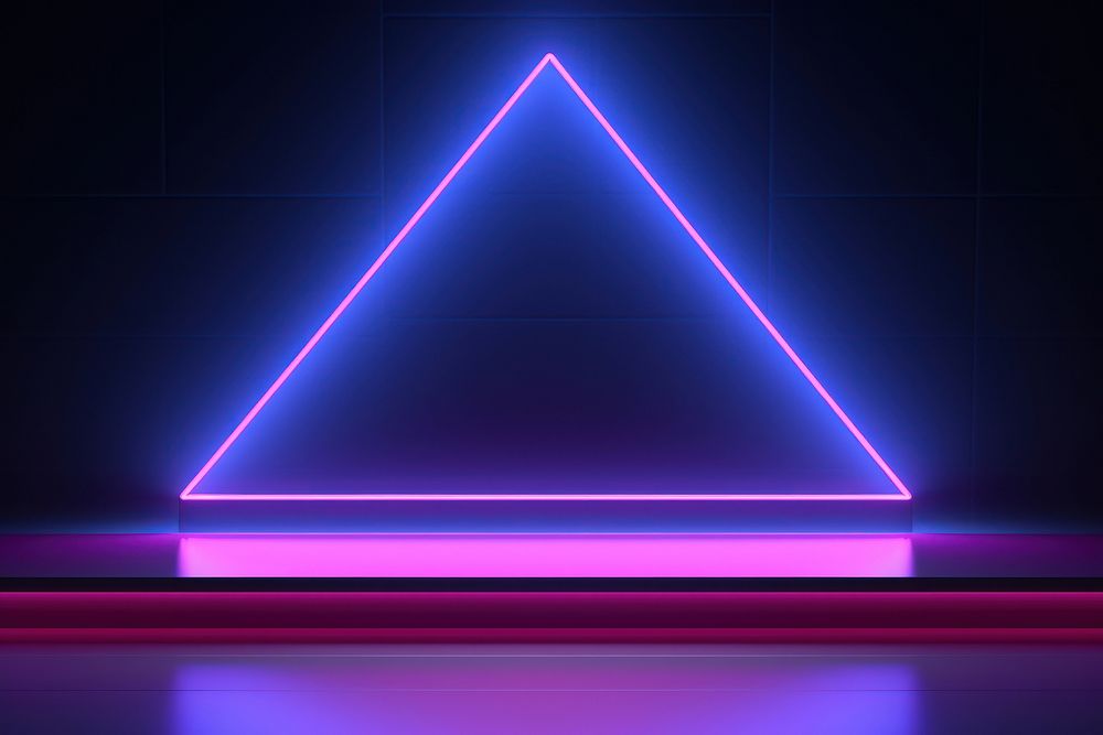 3d shape neon background light architecture illuminated. AI generated Image by rawpixel.