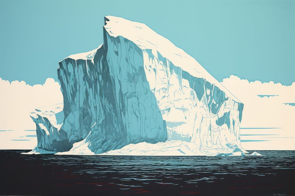 Iceberg outdoors nature blue.