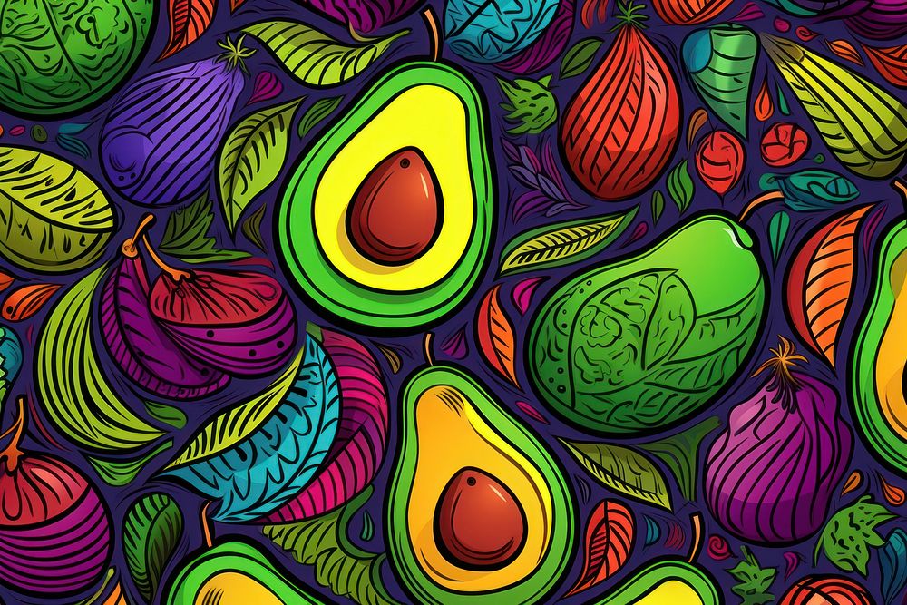 Avocado backgrounds pattern food.