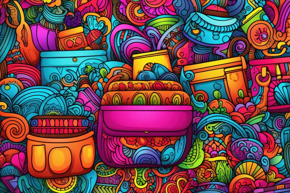 Bag art backgrounds pattern.