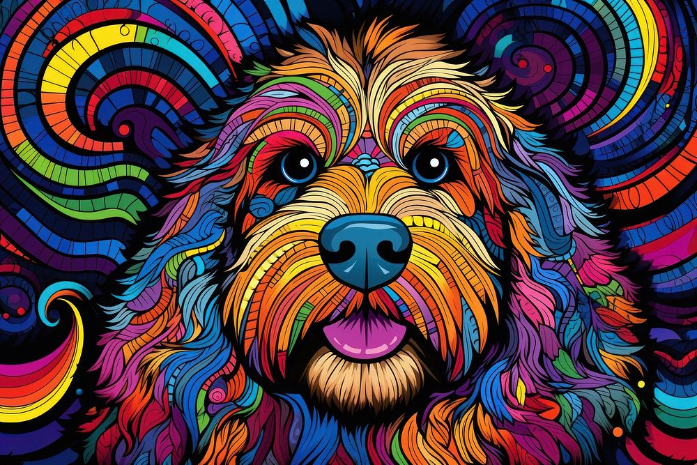 Dog art backgrounds pattern.