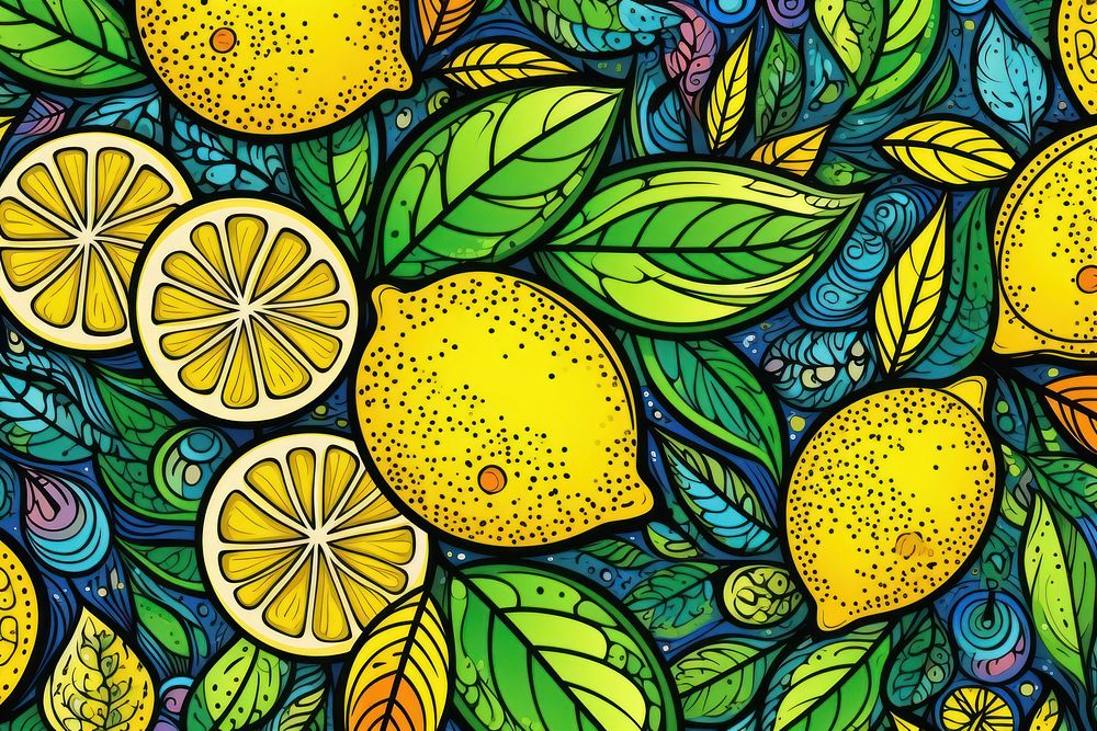 Lemon backgrounds fruit plant.