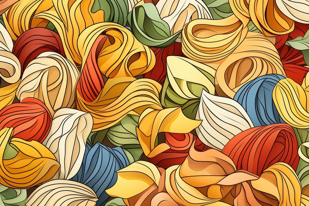 Pasta art backgrounds pattern.