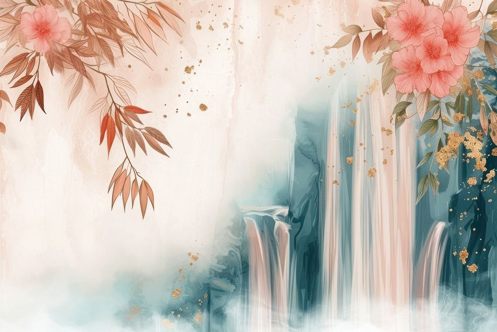 Waterfall backgrounds outdoors pattern.