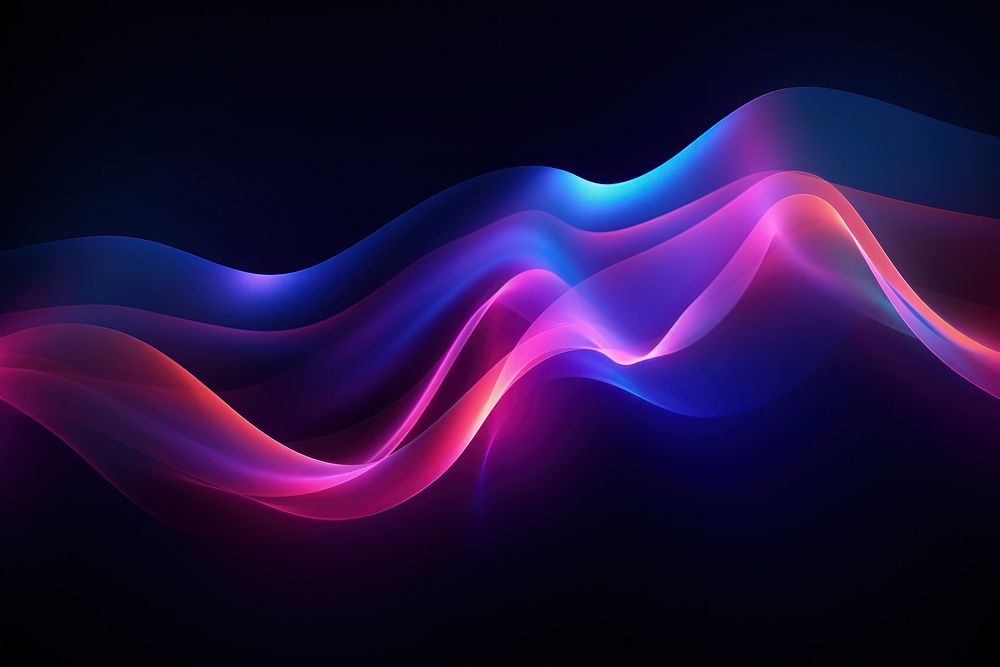 Wave shape neon background backgrounds purple light. AI generated Image by rawpixel.