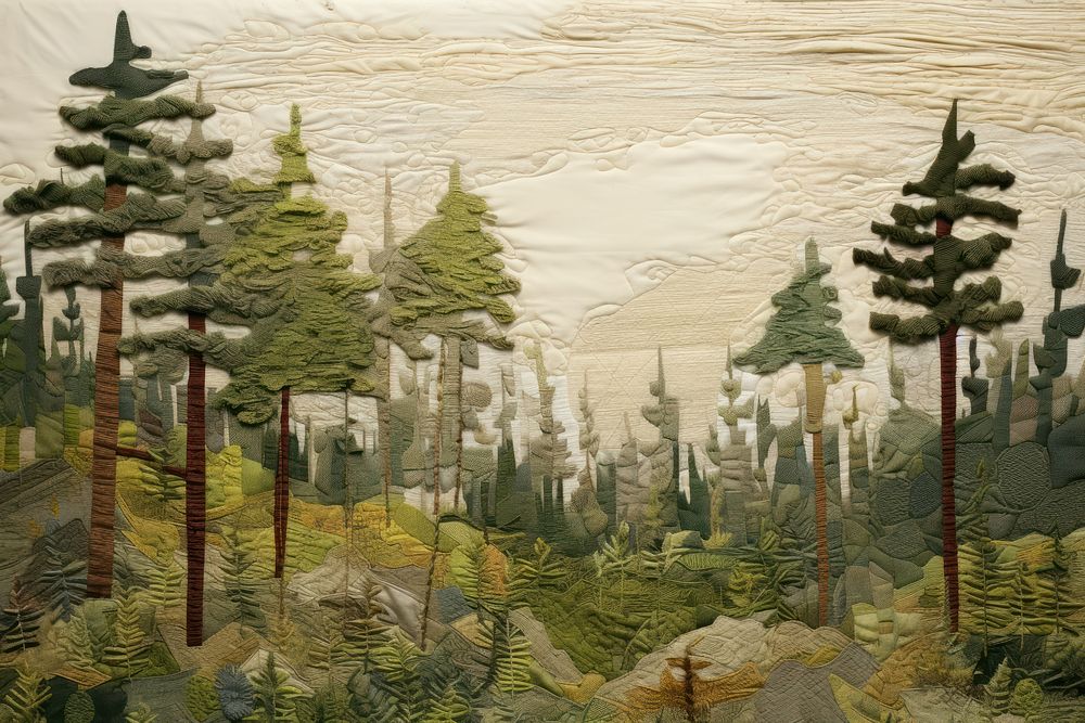 Pine forest landscape outdoors woodland.