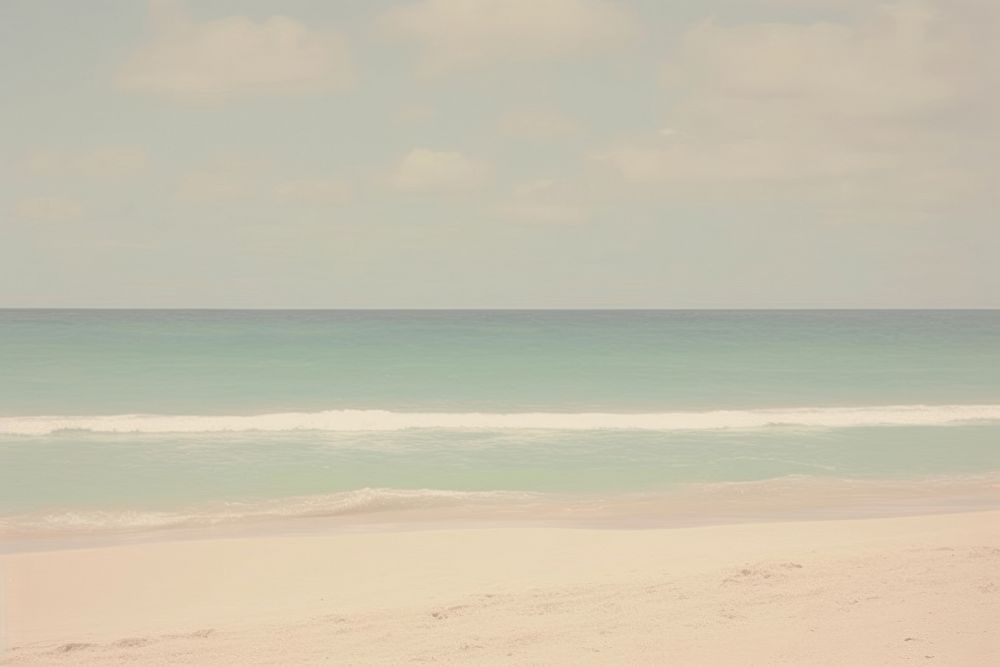  Beach landscape outdoors horizon. AI generated Image by rawpixel.