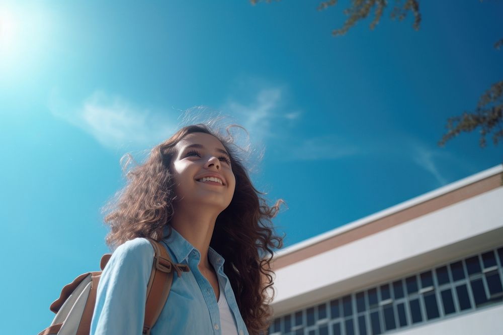 Brazilian student teen sky outdoors nature.