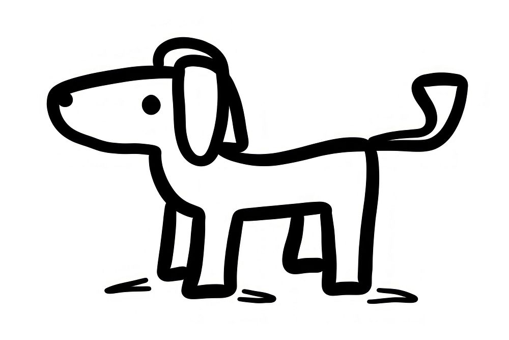 Drawing dog cartoon animal mammal.