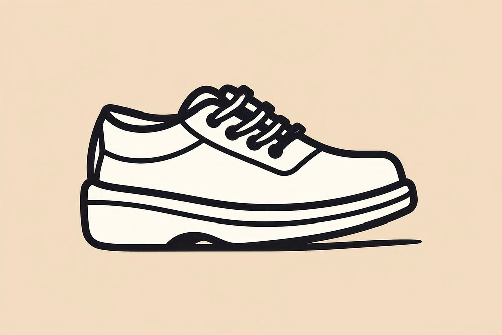 Drawing shoes footwear cartoon black.