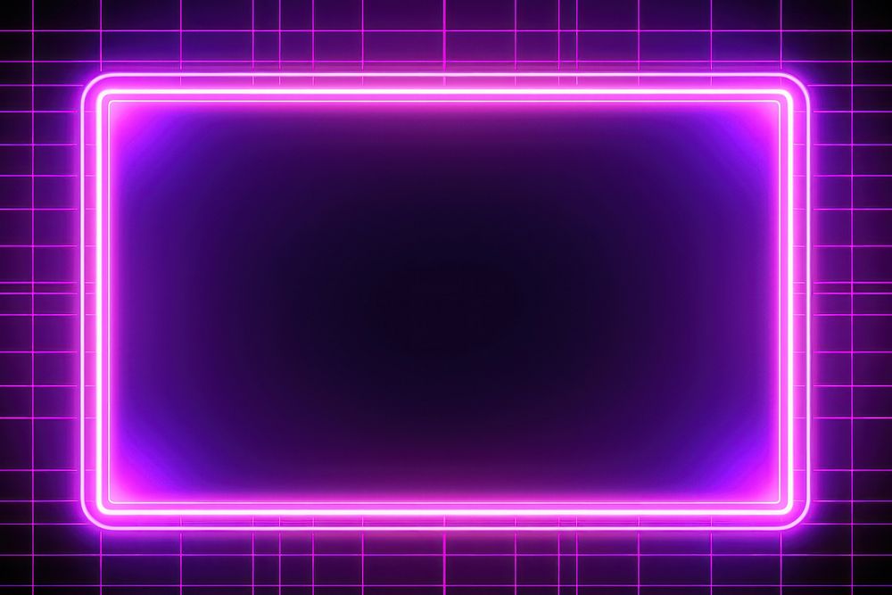 Grids frame neon background backgrounds purple light. AI generated Image by rawpixel.