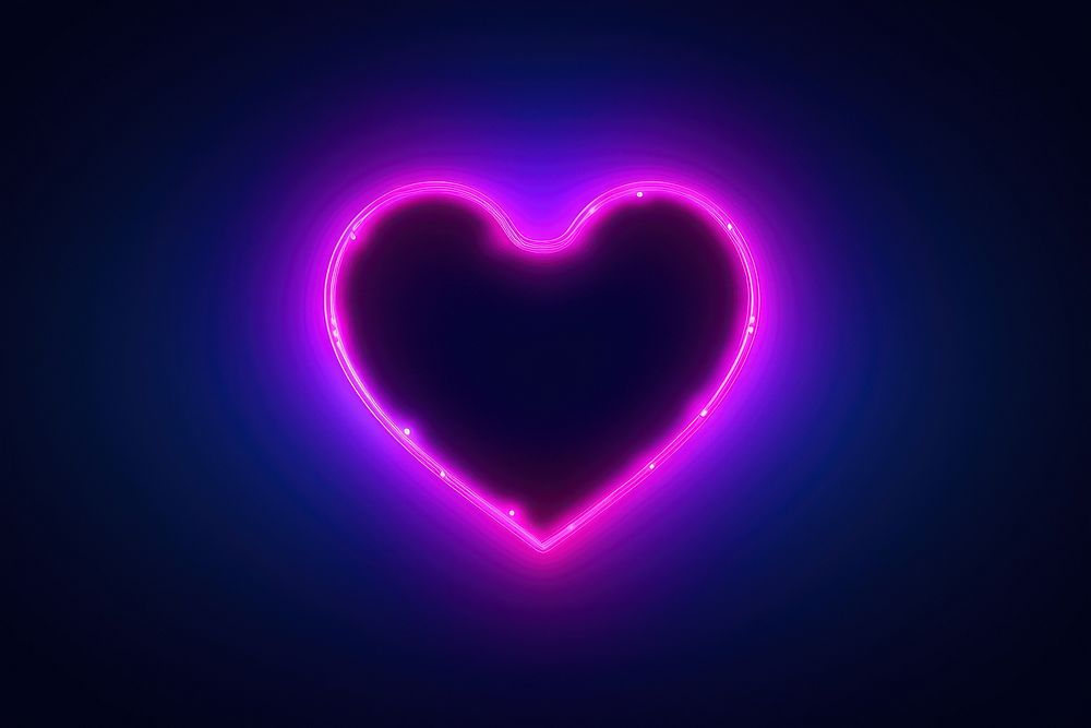 Heart shape neon background backgrounds light night. AI generated Image by rawpixel.