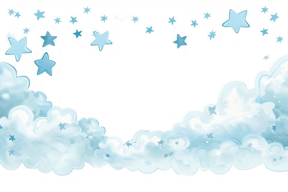 Cloud and stars backgrounds white copy space.