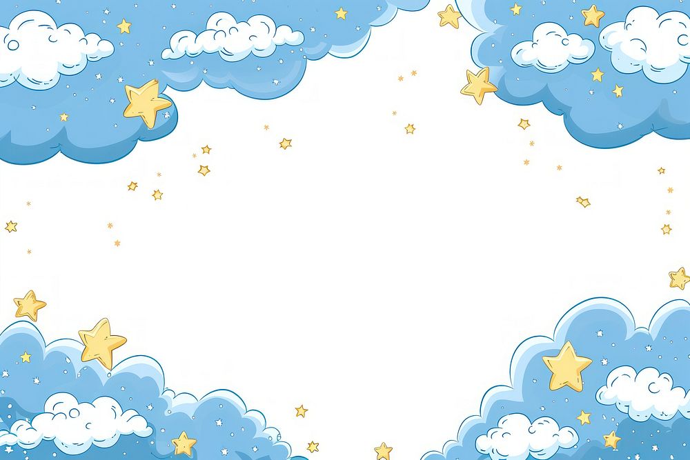 Cloud and stars backgrounds outdoors pattern.