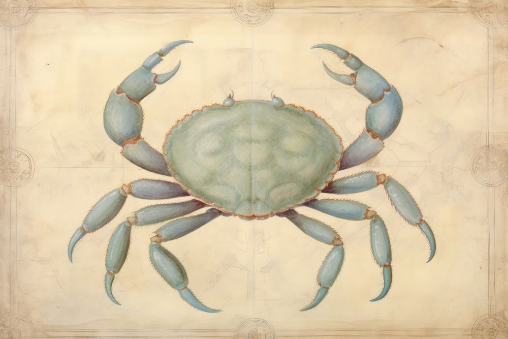 Illustration of crab seafood animal invertebrate.