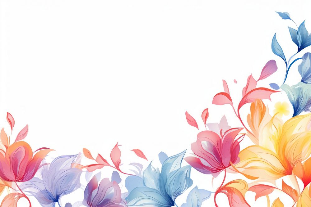 Abstracr flower shapes backgrounds pattern white background.