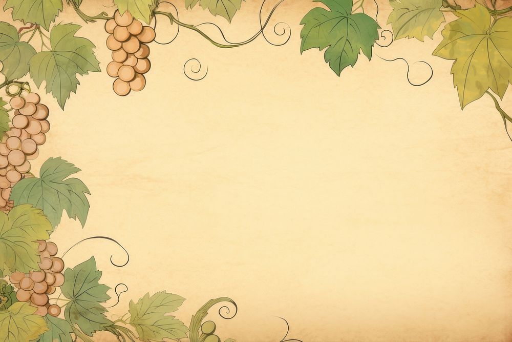 Illustration of grapes frame backgrounds painting pattern.