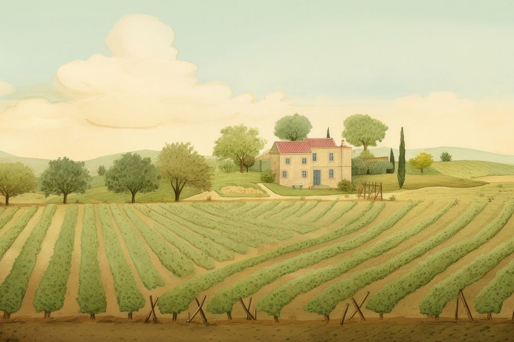 Illustration of farm painting architecture agriculture.
