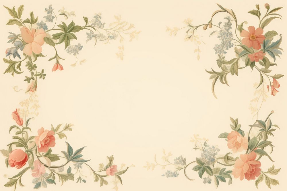 Illustration of flower frame art backgrounds pattern.