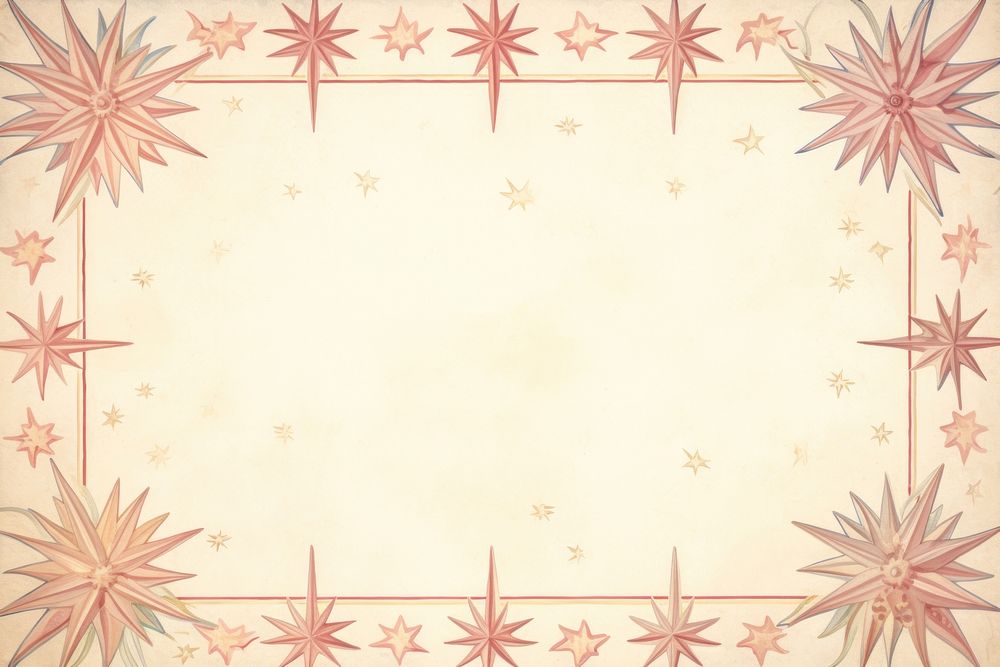 Illustration of star frame backgrounds pattern paper.
