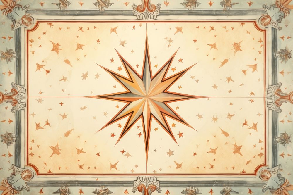 Illustration of star frame backgrounds painting art.