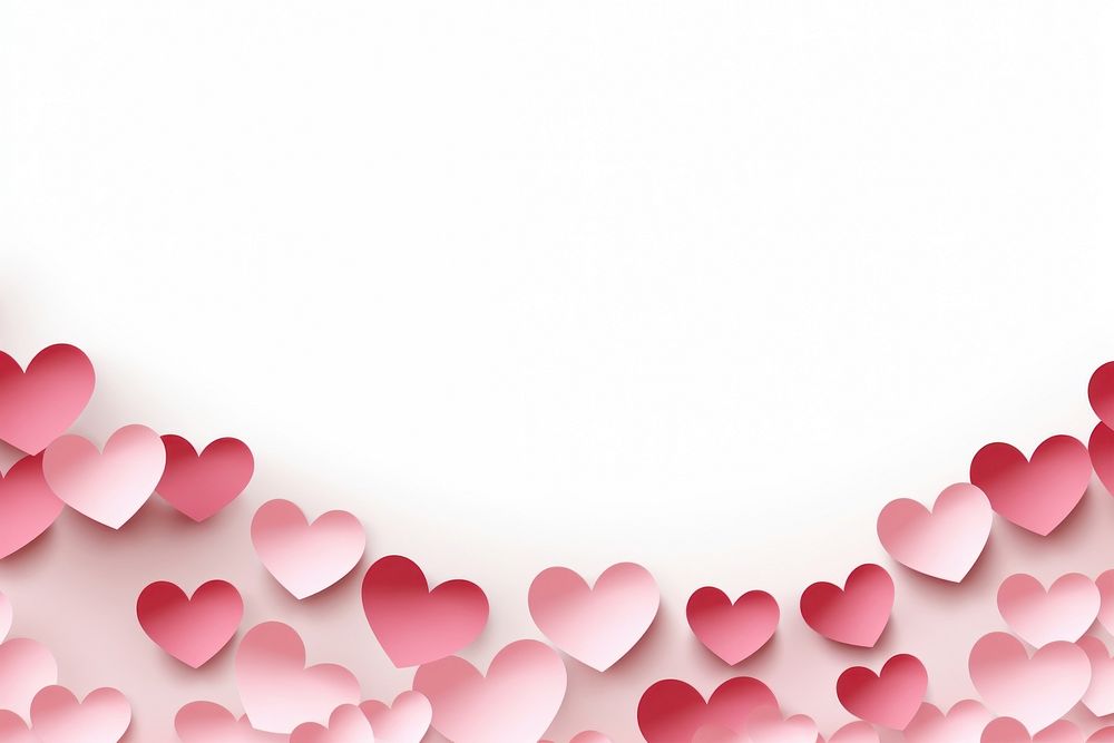 Paper in heart shapes backgrounds petal line.