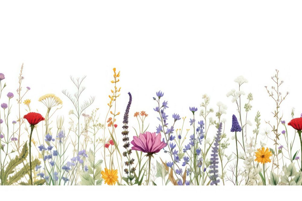 Wildflower lavender outdoors pattern.