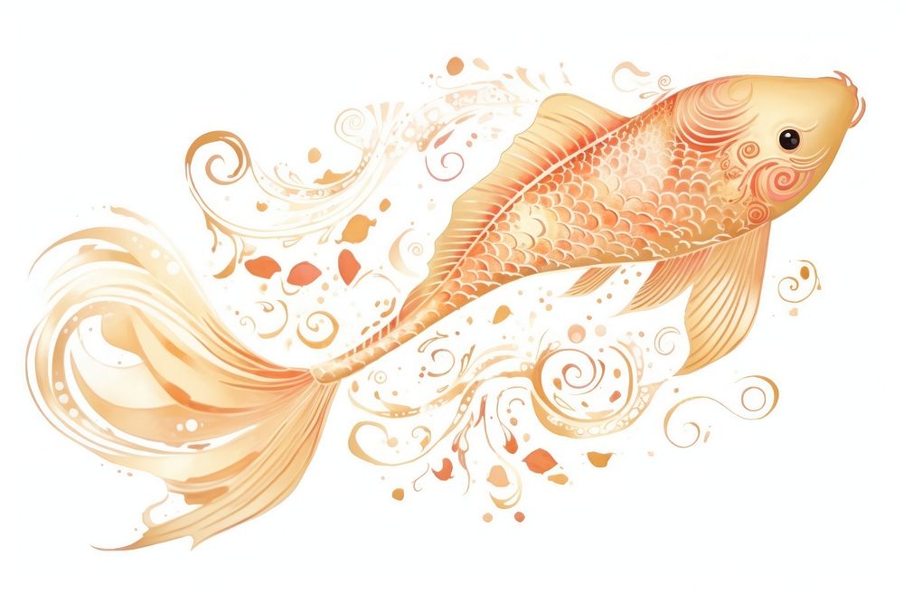 Koi fish goldfish pattern animal.