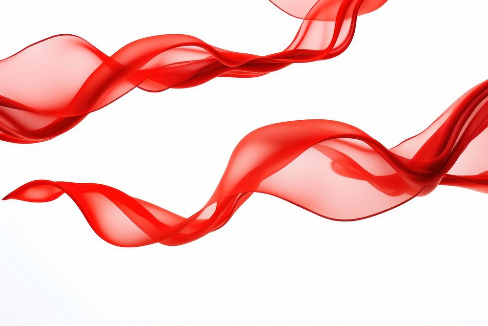Red ribbons backgrounds petal white background.