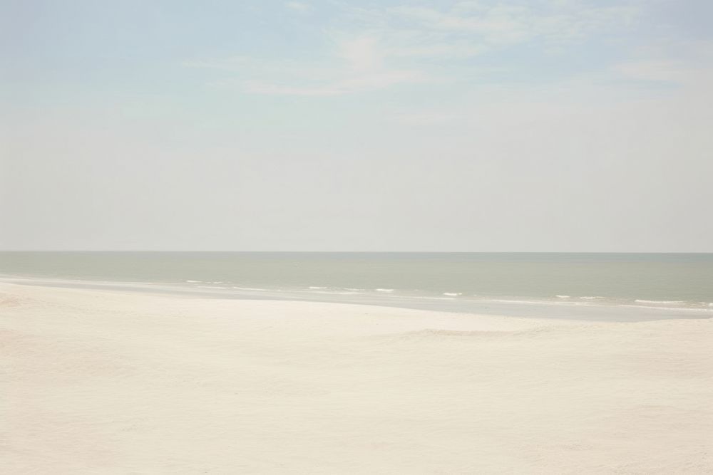 White beach landscape outdoors horizon.