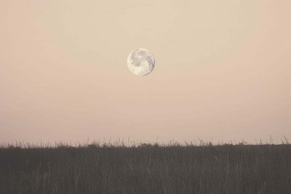  Full moon landscape astronomy outdoors. AI generated Image by rawpixel.