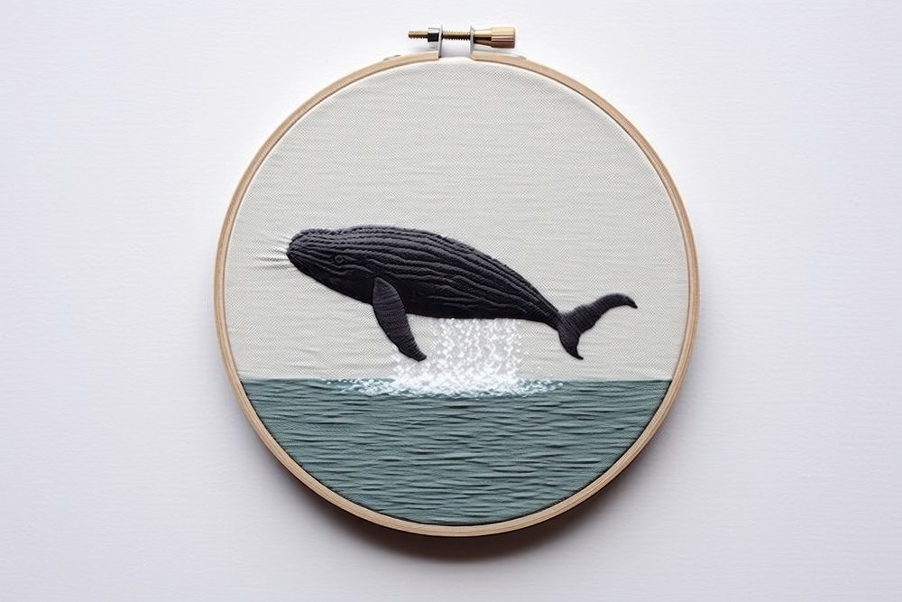 Whale in embroidery animal mammal photo.