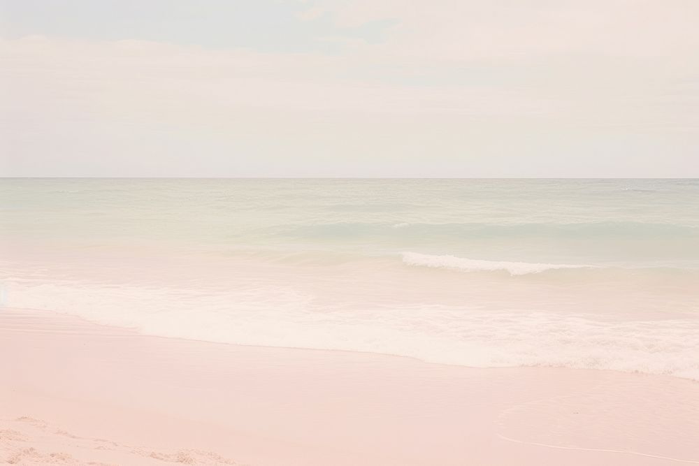 Pink beach backgrounds landscape outdoors.