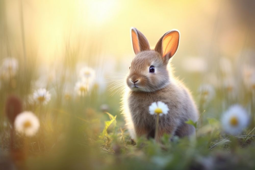 Easter outdoors animal mammal. AI generated Image by rawpixel.
