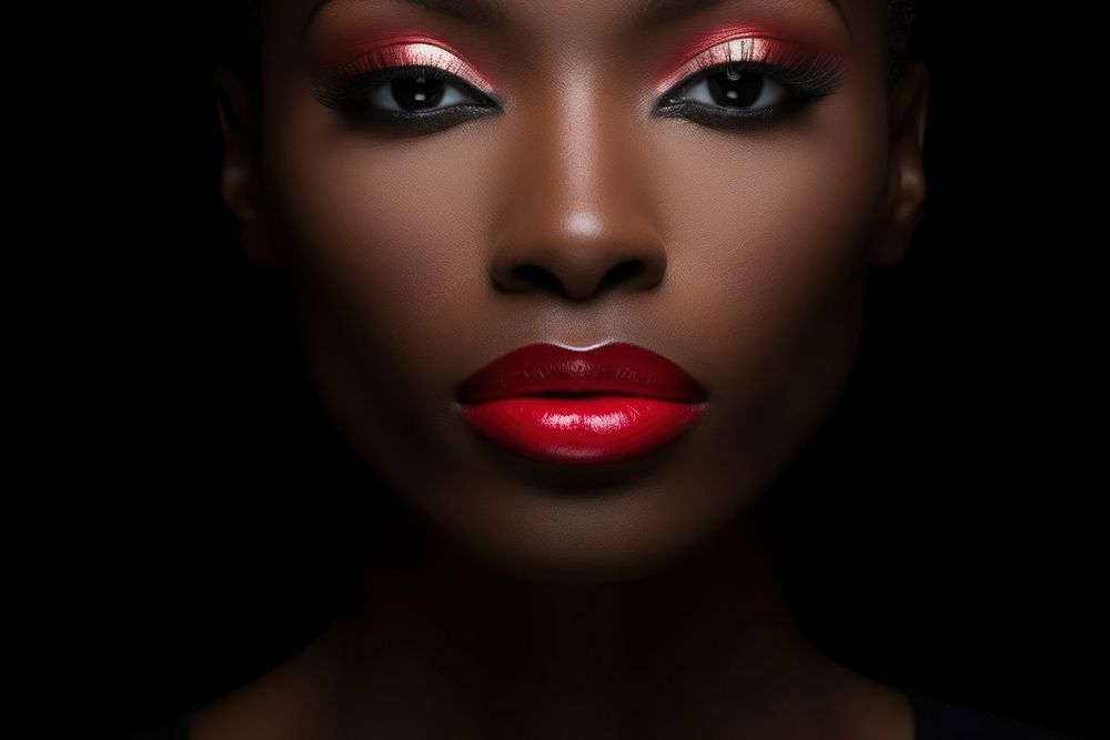 African american woman skin photography cosmetics.