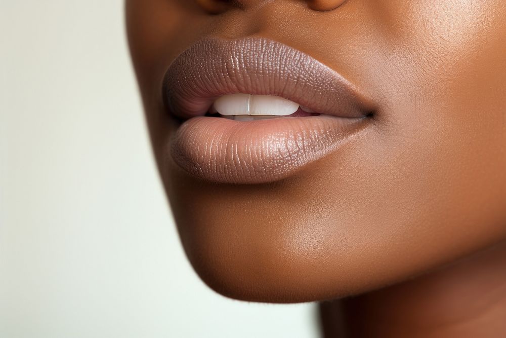African american woman skin lipstick adult.