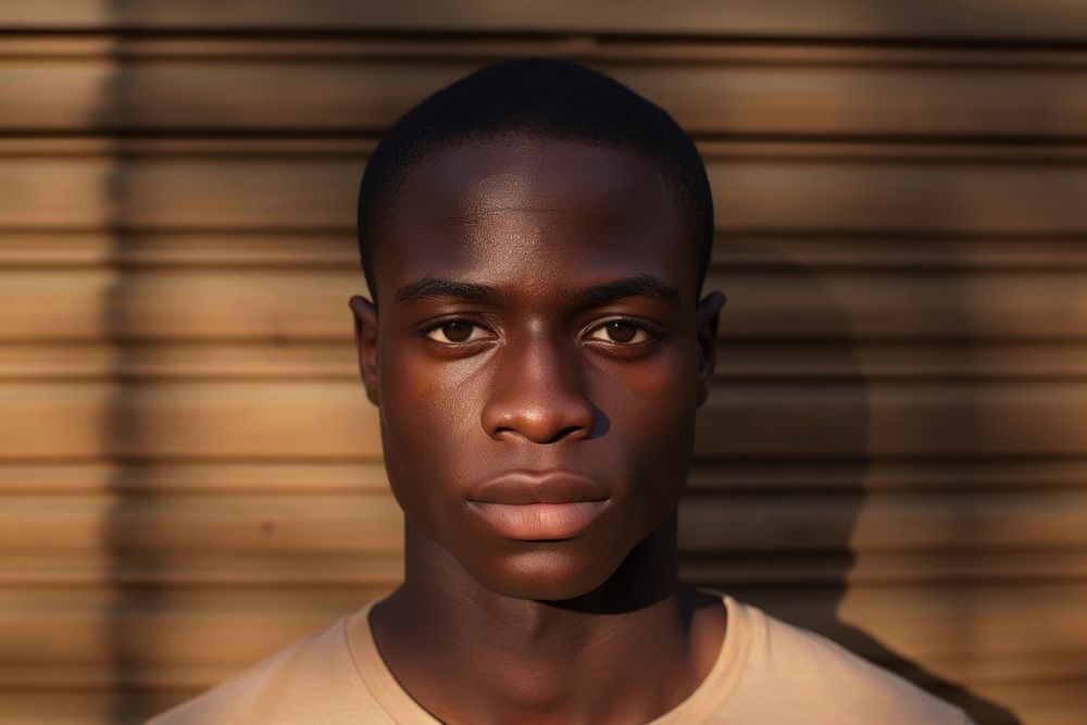 African american man skin photography portrait.