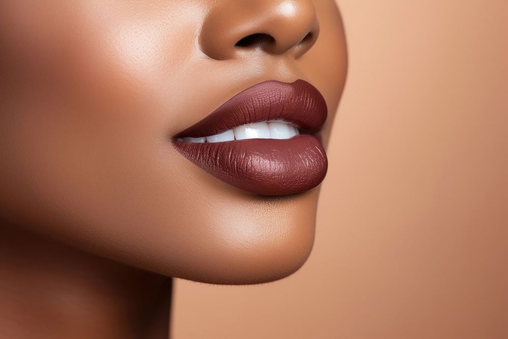 African american woman skin lipstick adult.