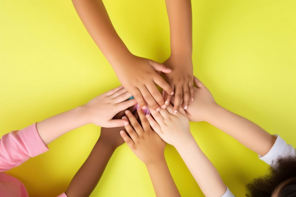 Group of children hand togetherness friendship. AI generated Image by rawpixel.