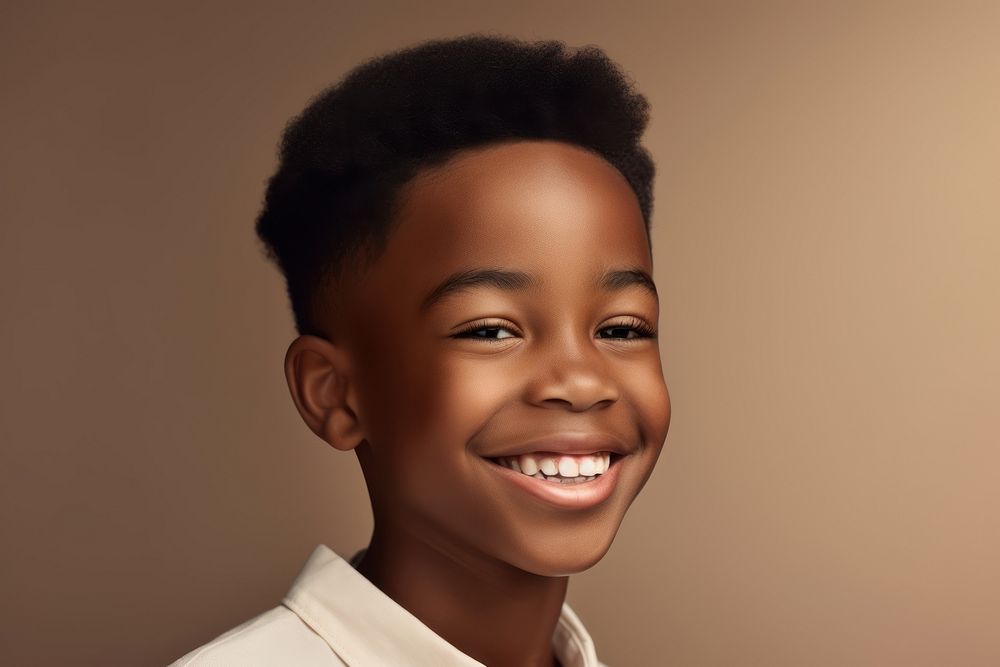 African american boy portrait smiling smile.