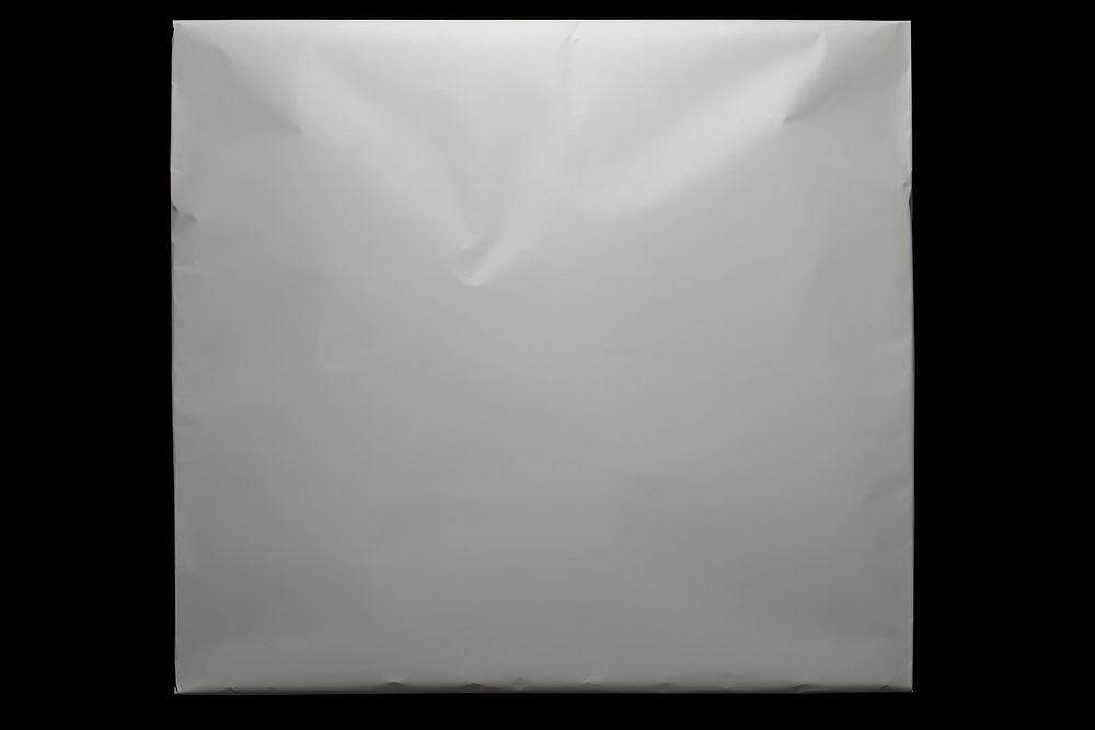 Blank white album cover paper bag simplicity.
