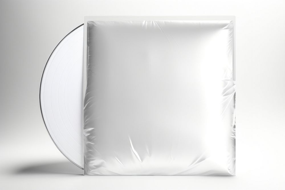 Blank white album cover monochrome rectangle porcelain.