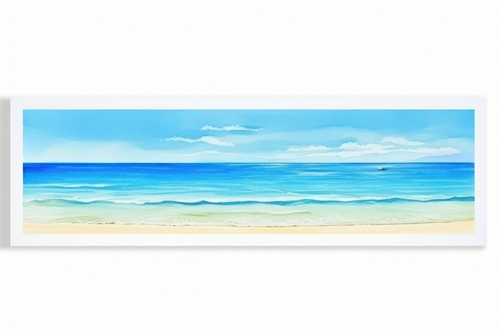 Beach panoramic painting outdoors.