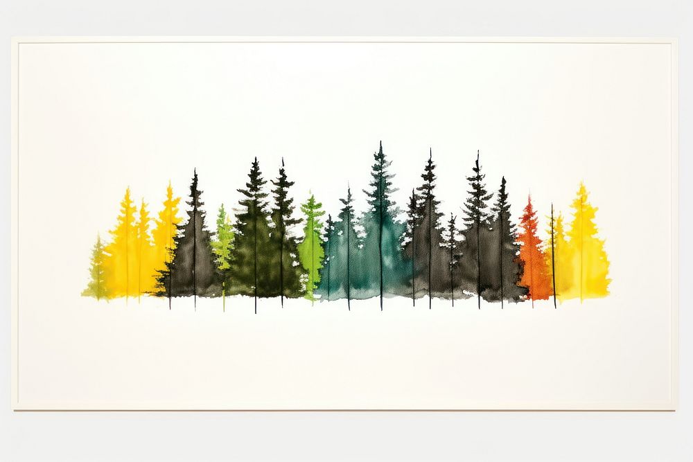 Canadian treeline nature outdoors painting.