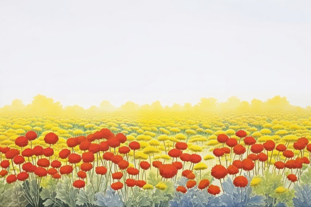 Chrysanthemum field nature backgrounds outdoors.