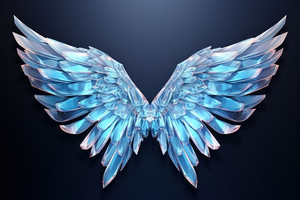 Angle wing minimal crystal angel accessories.