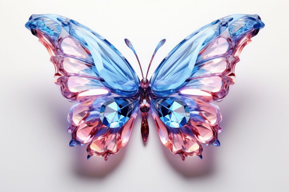 Butterfly gemstone jewelry crystal.