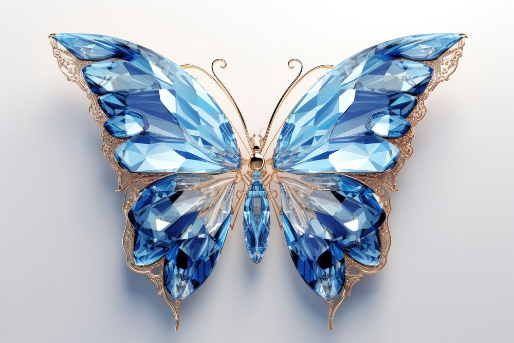 Butterfly shape gemstone jewelry accessories.