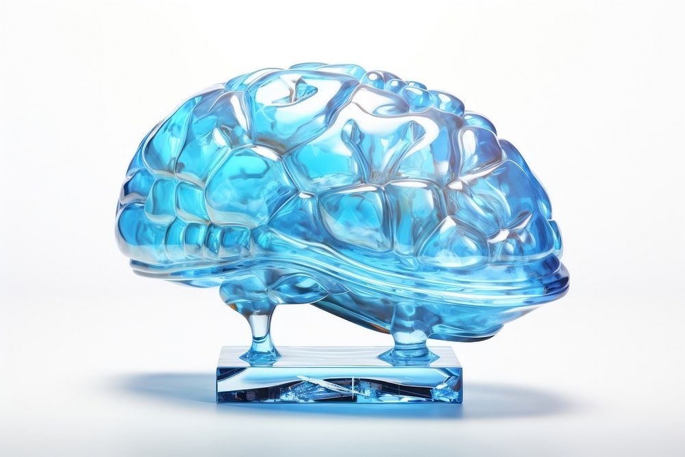 Brain shape crystal transparent porcelain.
