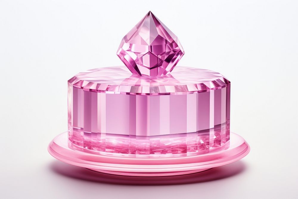 Cake shape crystal gemstone perfume.